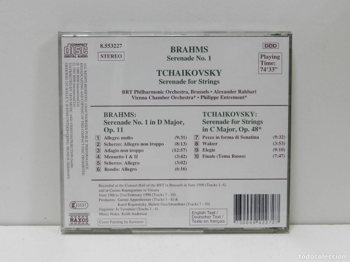 CDs de m&uacute;sica: DISCO CD. Brahms, Tchaikovsky &ndash; Serenade No. 1 / Serenade For Strings. COMPACT DISC. - Foto 2