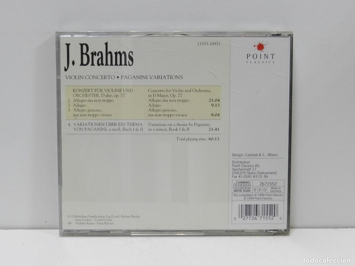 CDs de m&uacute;sica: DISCO CD. Brahms &ndash; Violin Concerto &bull; Paganini Variations. COMPACT DISC. - Foto 2