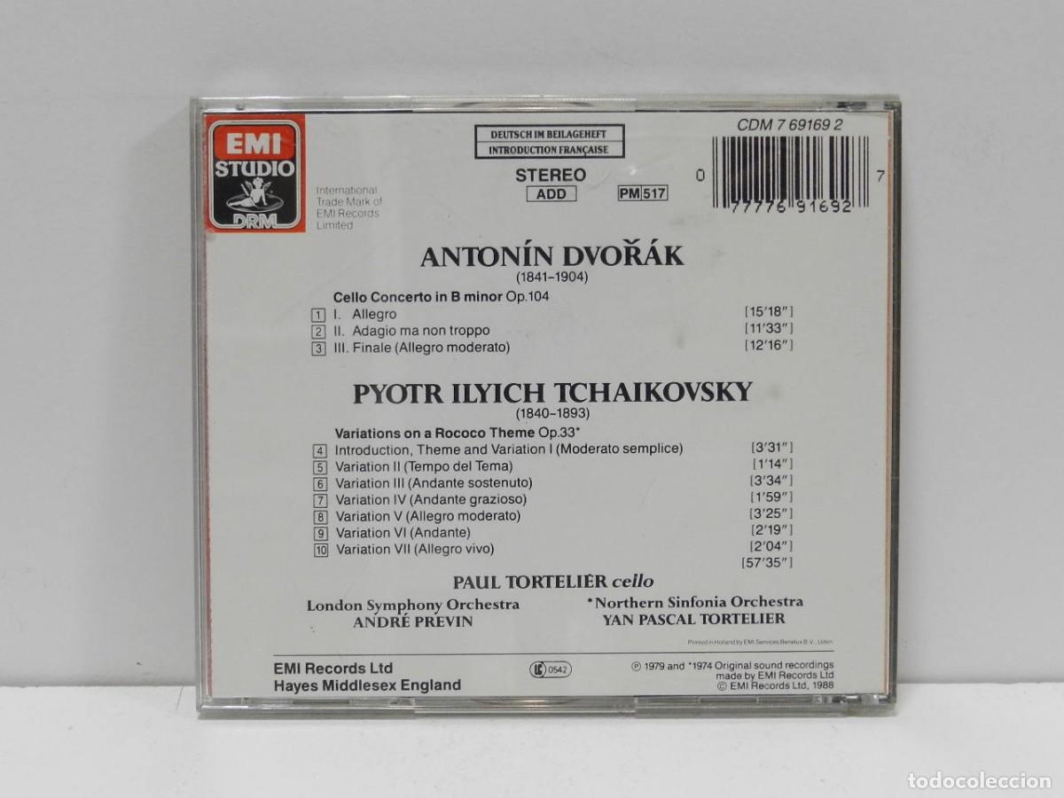CDs de m&uacute;sica: DISCO CD. Dvoř&aacute;k, Tchaikovsky &ndash; Cello Concerto, Variations On A Rococo Theme. COMPACT DISC. - Foto 2