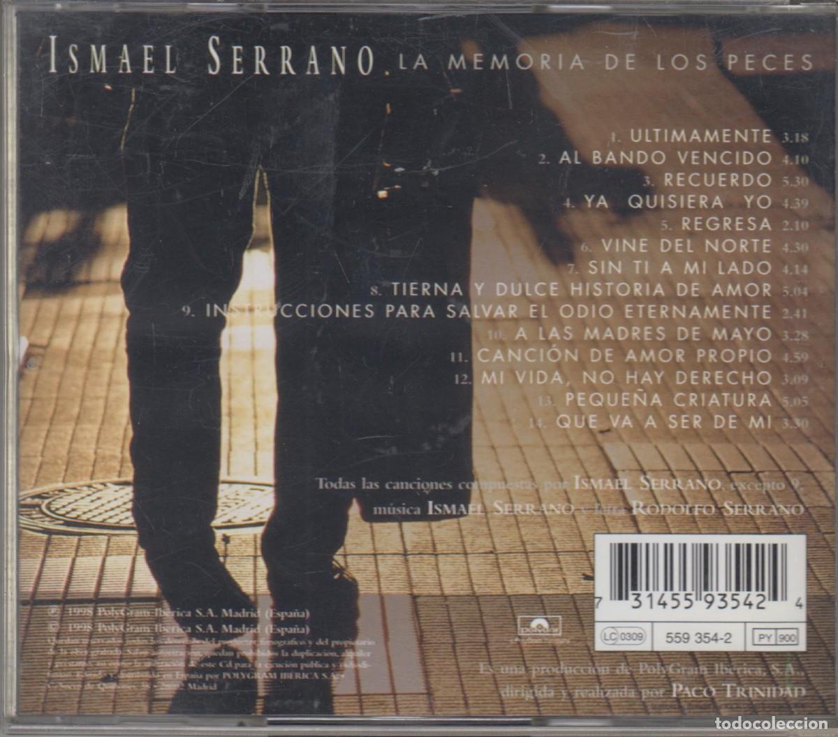 CDs de m&uacute;sica: Ismael Serrano cd La memoria de los peces 1998 - Foto 2