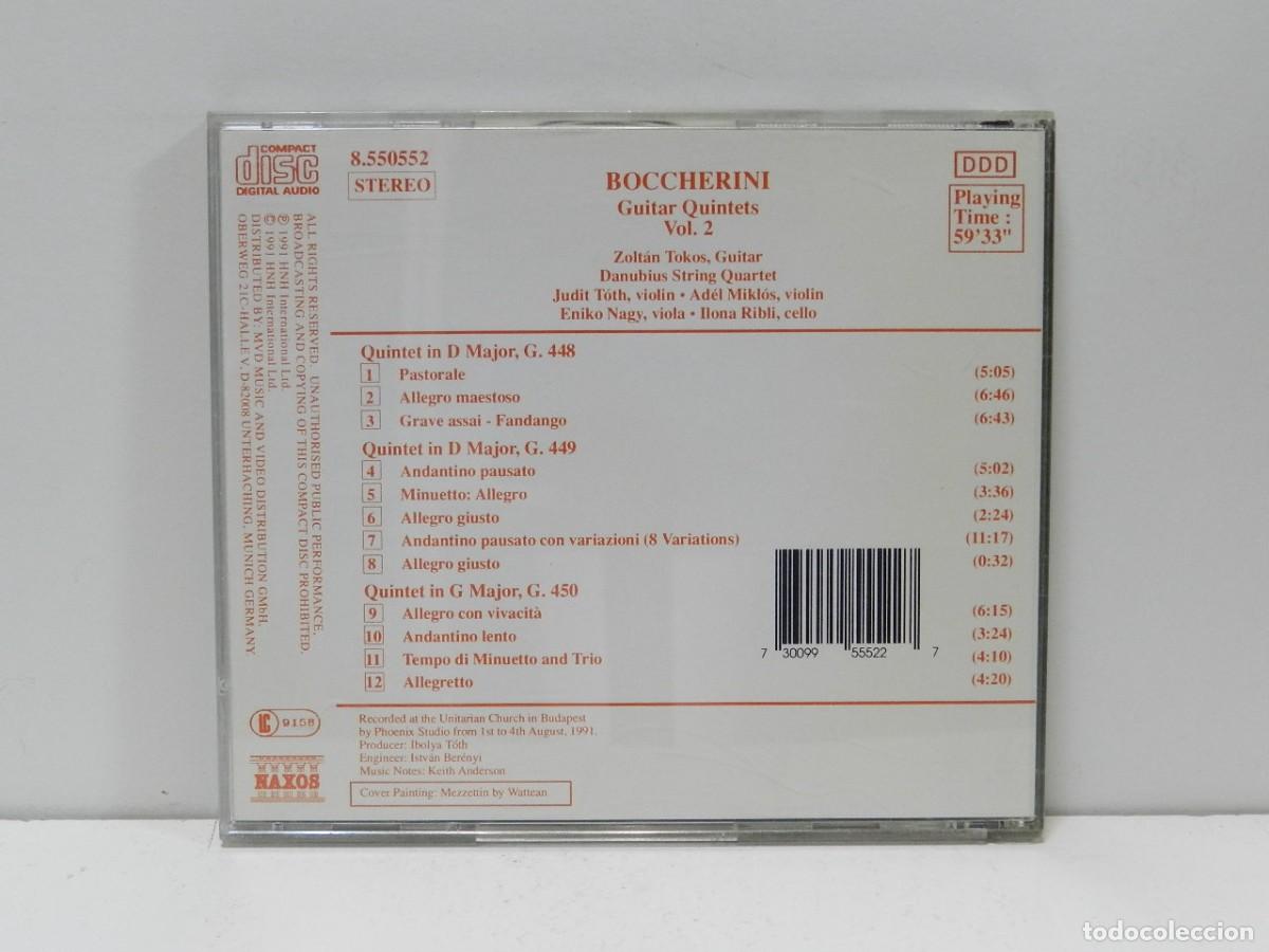CDs de m&uacute;sica: DISCO CD. Boccherini &ndash; Guitar Quintets Vol. 2. COMPACT DISC. - Foto 2