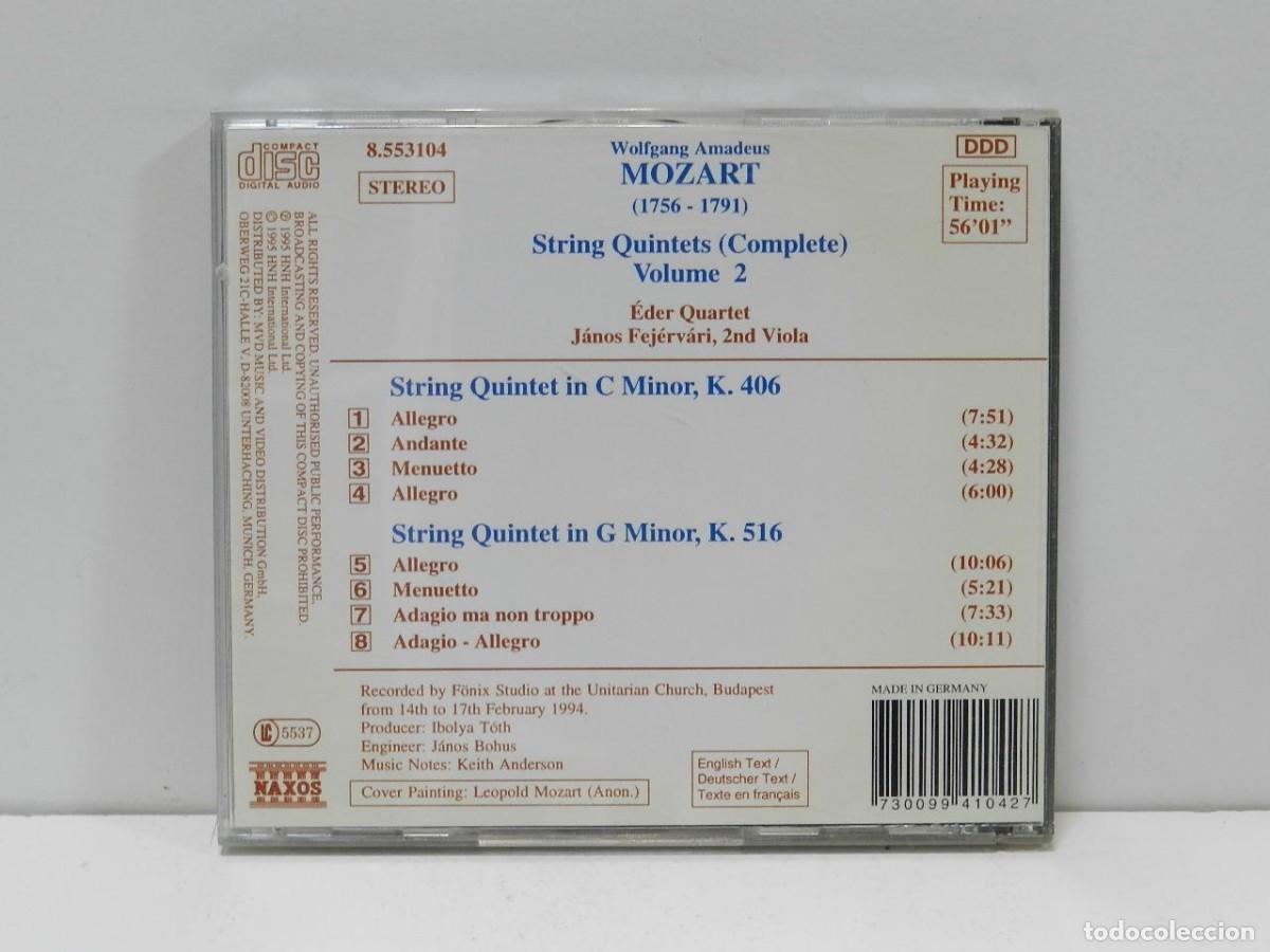 CDs de m&uacute;sica: DISCO CD. Mozart &ndash; String Quintets Vol. 2. COMPACT DISC. - Foto 2