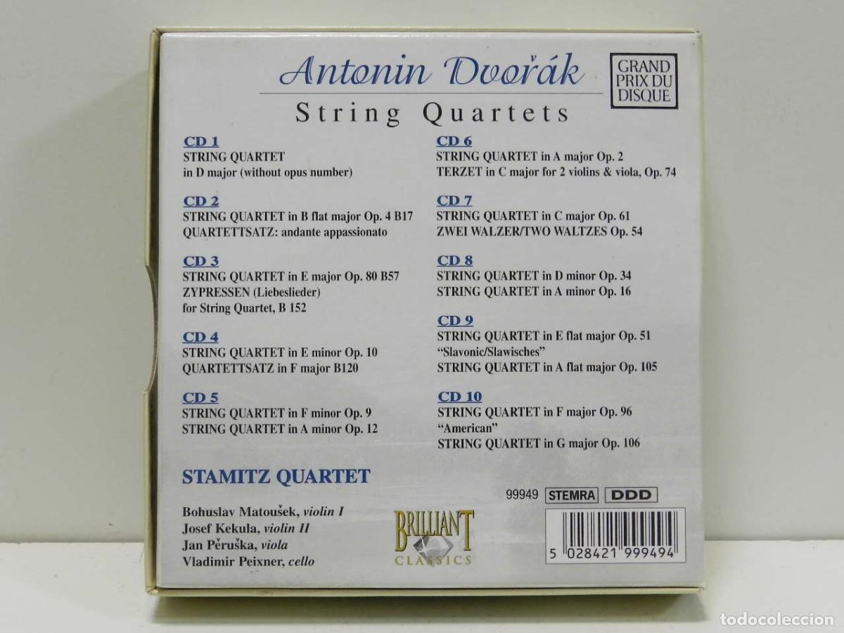 CDs de m&uacute;sica: DISCO 10 X CD. Dvoř&aacute;k - Stamitz Quartet &ndash; String Quartets (Complete). COMPACT DISC. - Foto 2