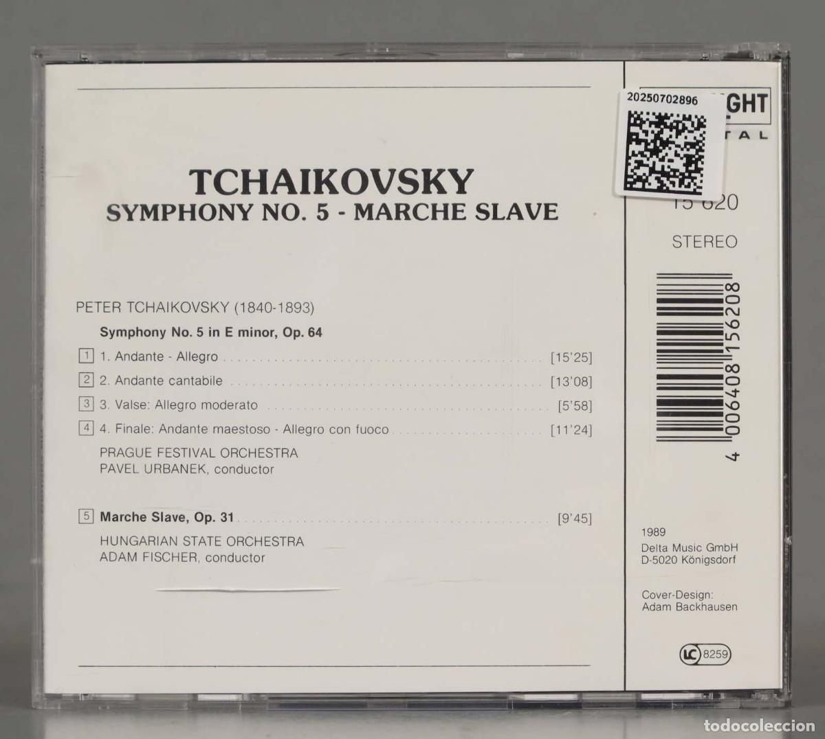 CDs de m&uacute;sica: CD. TCHAIKOVSKY SYMPHONY No. 5 - MARCHE SLAVE - Foto 2