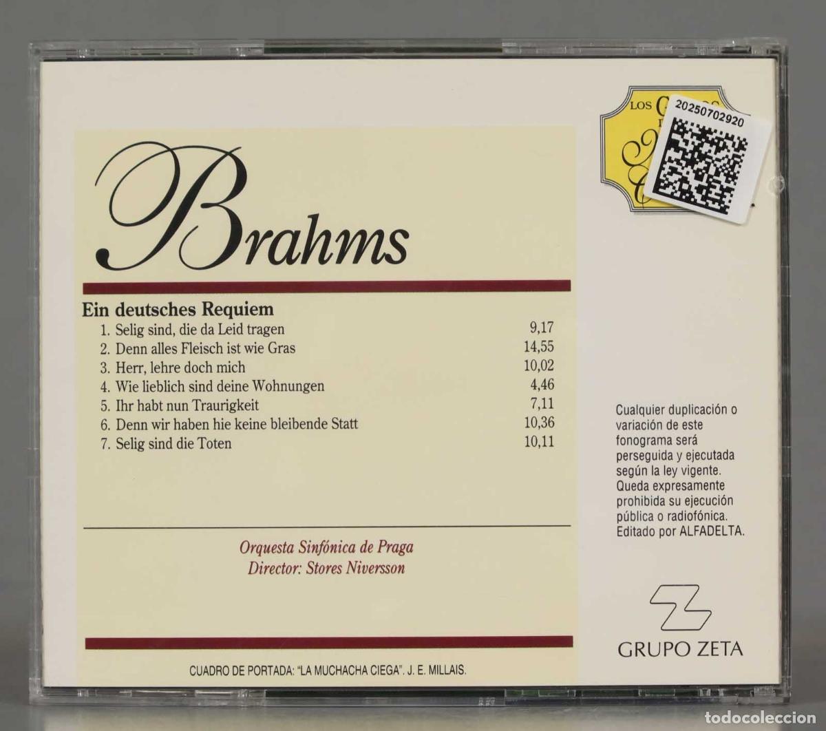 CDs de m&uacute;sica: CD. Ein deutsches Requiem BRAHMS NIVERSSON - Foto 2