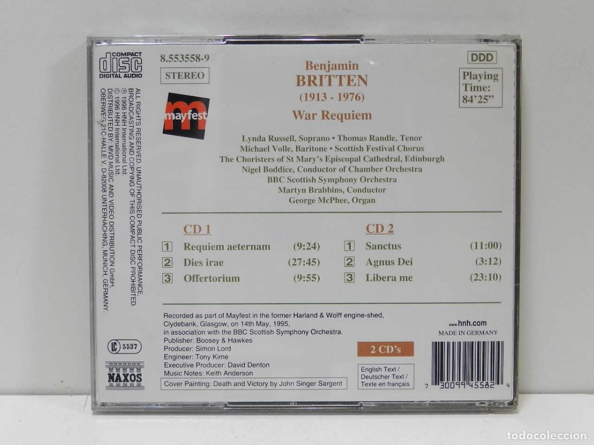 CDs de m&uacute;sica: DISCO 2 X CD. Britten &ndash; War Requiem. COMPACT DISC. - Foto 2
