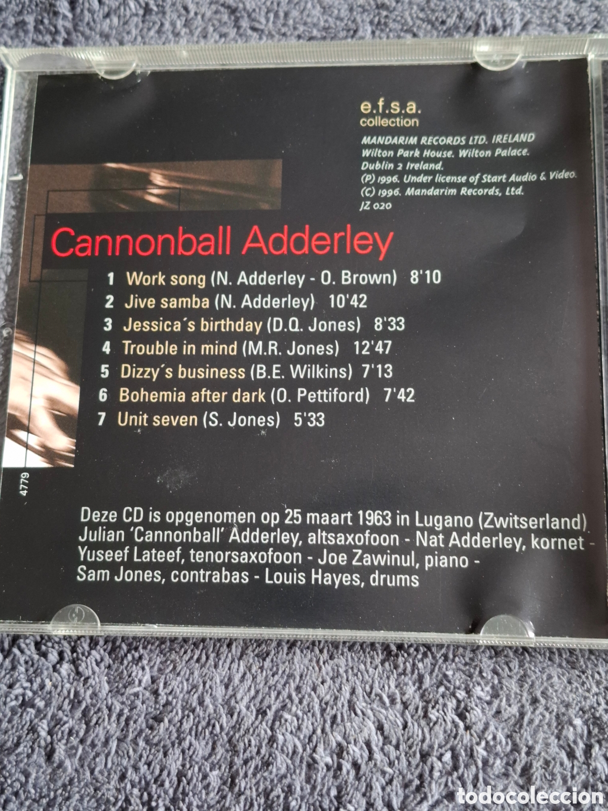 CDs de m&uacute;sica: CD49. The Jazz Master - Cannonball Adderley, Ediciones Folio 1996. - Foto 4