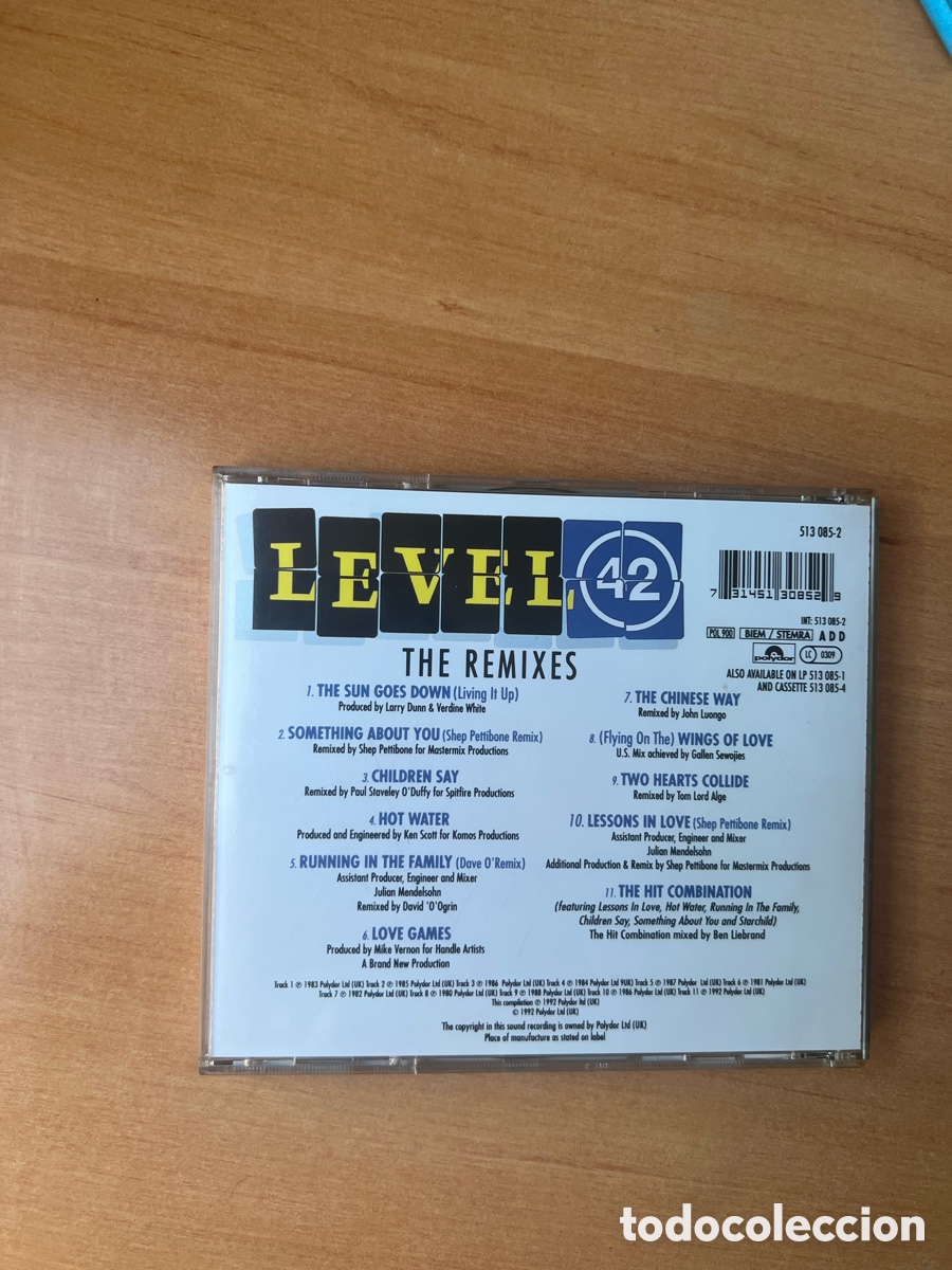 CDs de m&uacute;sica: Level 42 - The Remixes - Foto 2