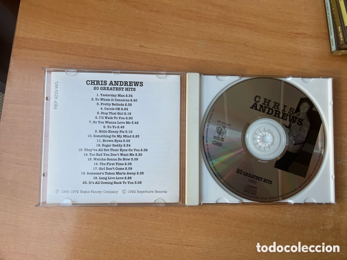 CDs de m&uacute;sica: Chris Andrews : 20 Greatest Hits - Foto 3