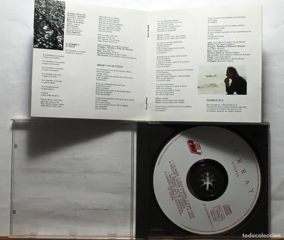 CDs de m&uacute;sica: CD. 2 CD. JOAN MANUEL SERRAT. MEDITERRANEO. UTOPIA. - Foto 3