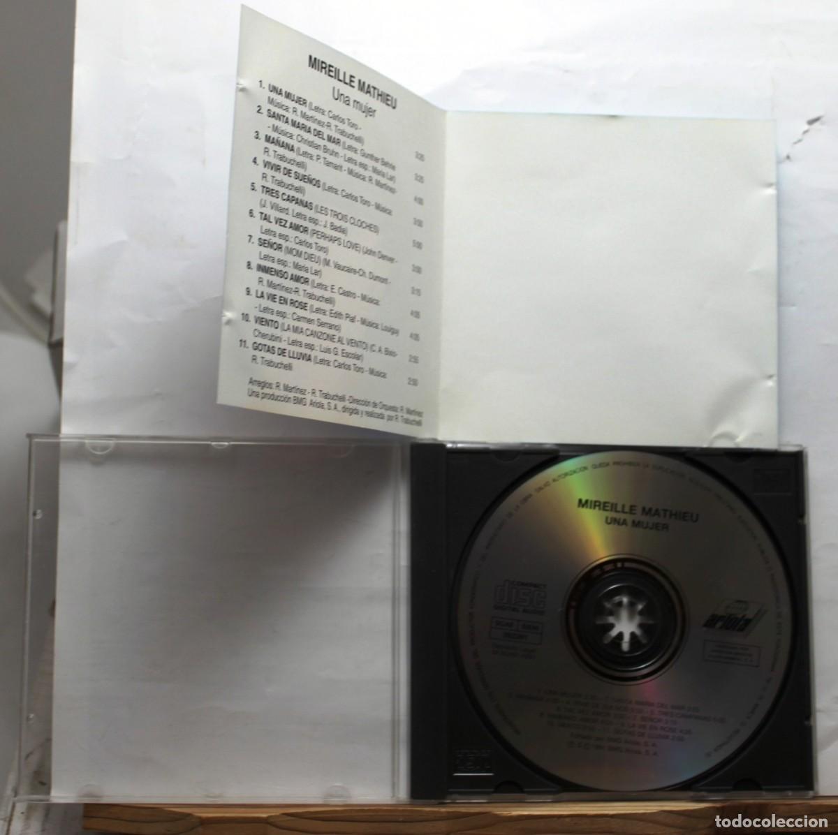 CDs de m&uacute;sica: CD. MIREILLE MATHIEU. UNA MUJER. - Foto 2