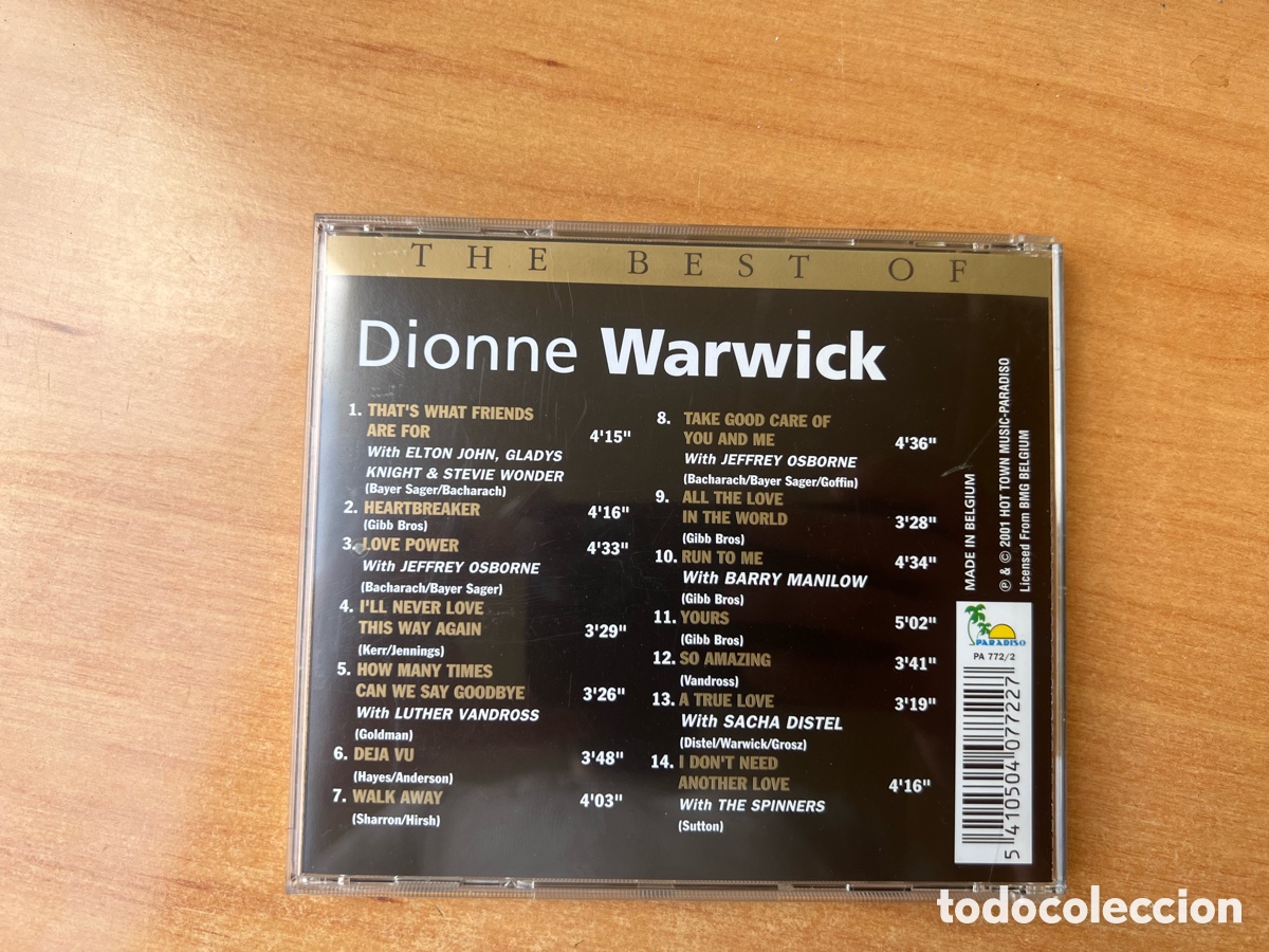 CDs de m&uacute;sica: Dionne Warwick : The Best Of - Foto 2