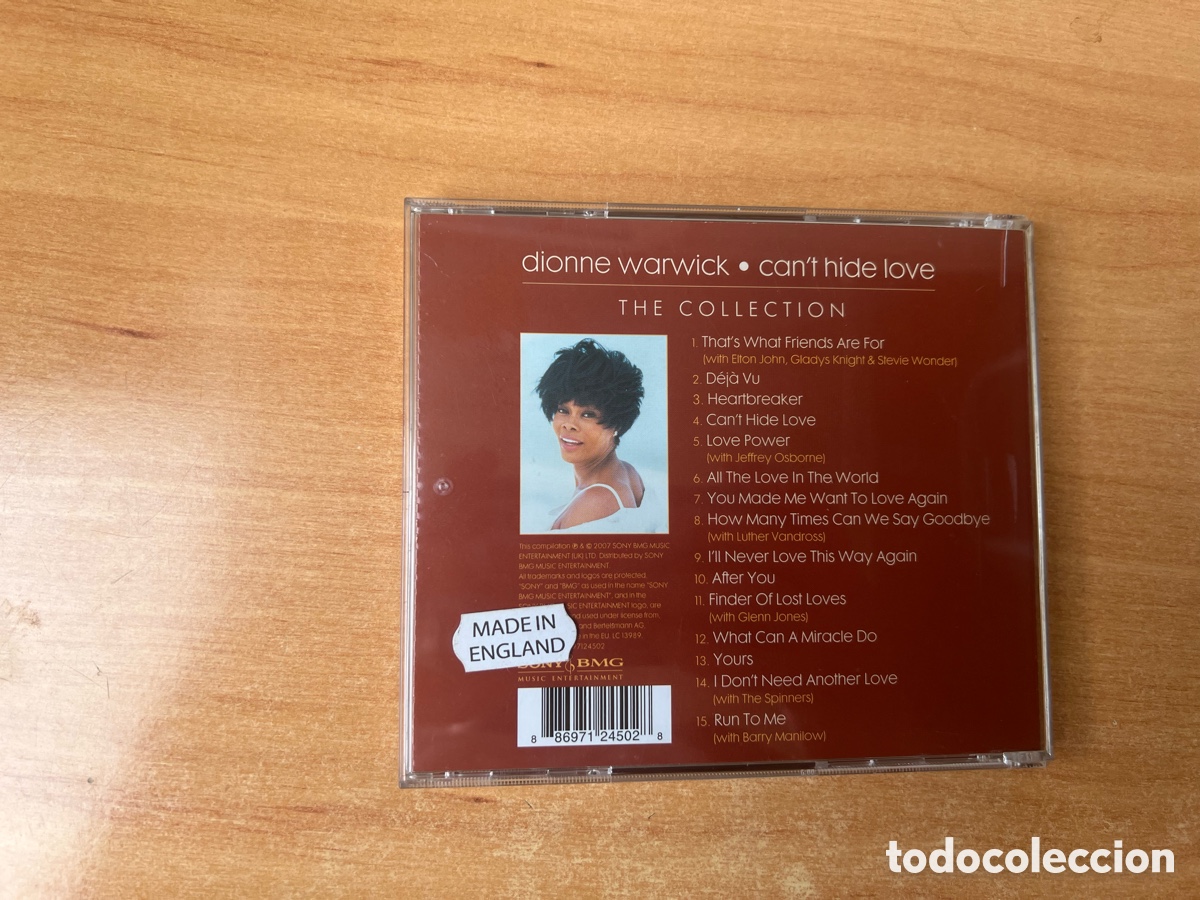 CDs de m&uacute;sica: Dionne Warwick : Can&rsquo;t Hide Love - Foto 2