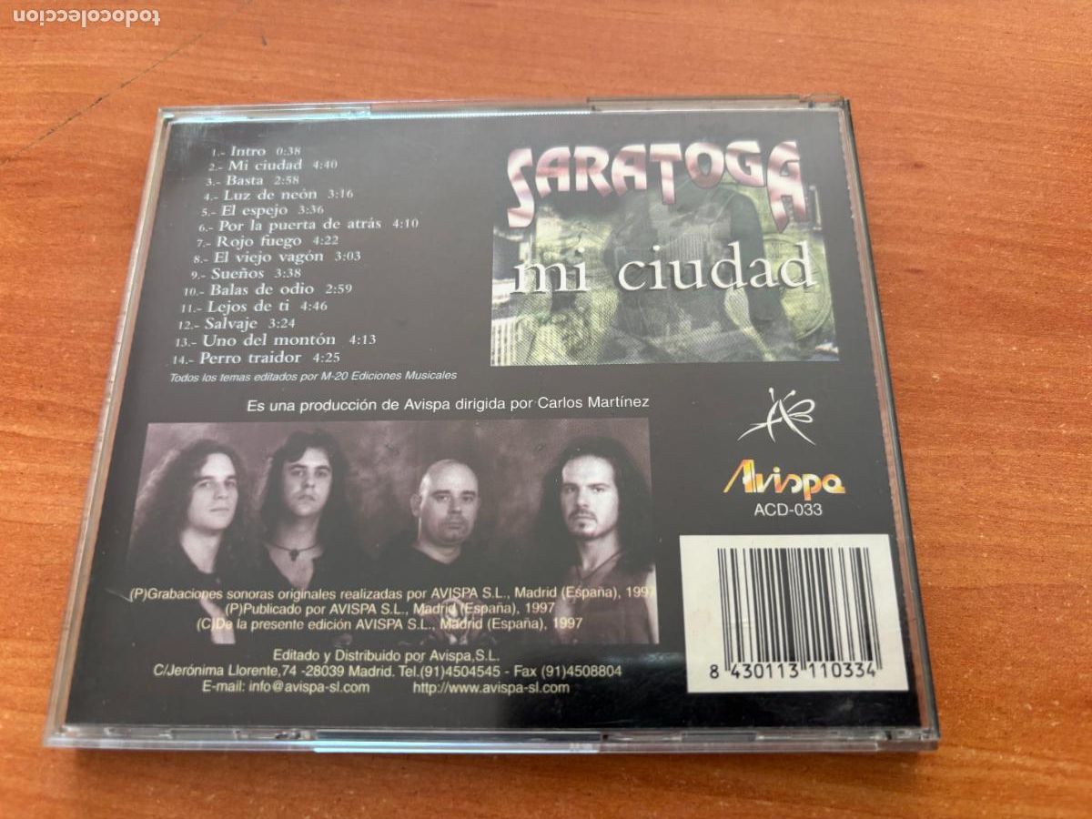 CDs de m&uacute;sica: SARATOGA (MI CIUDAD) CD (CDIB25) - Foto 3