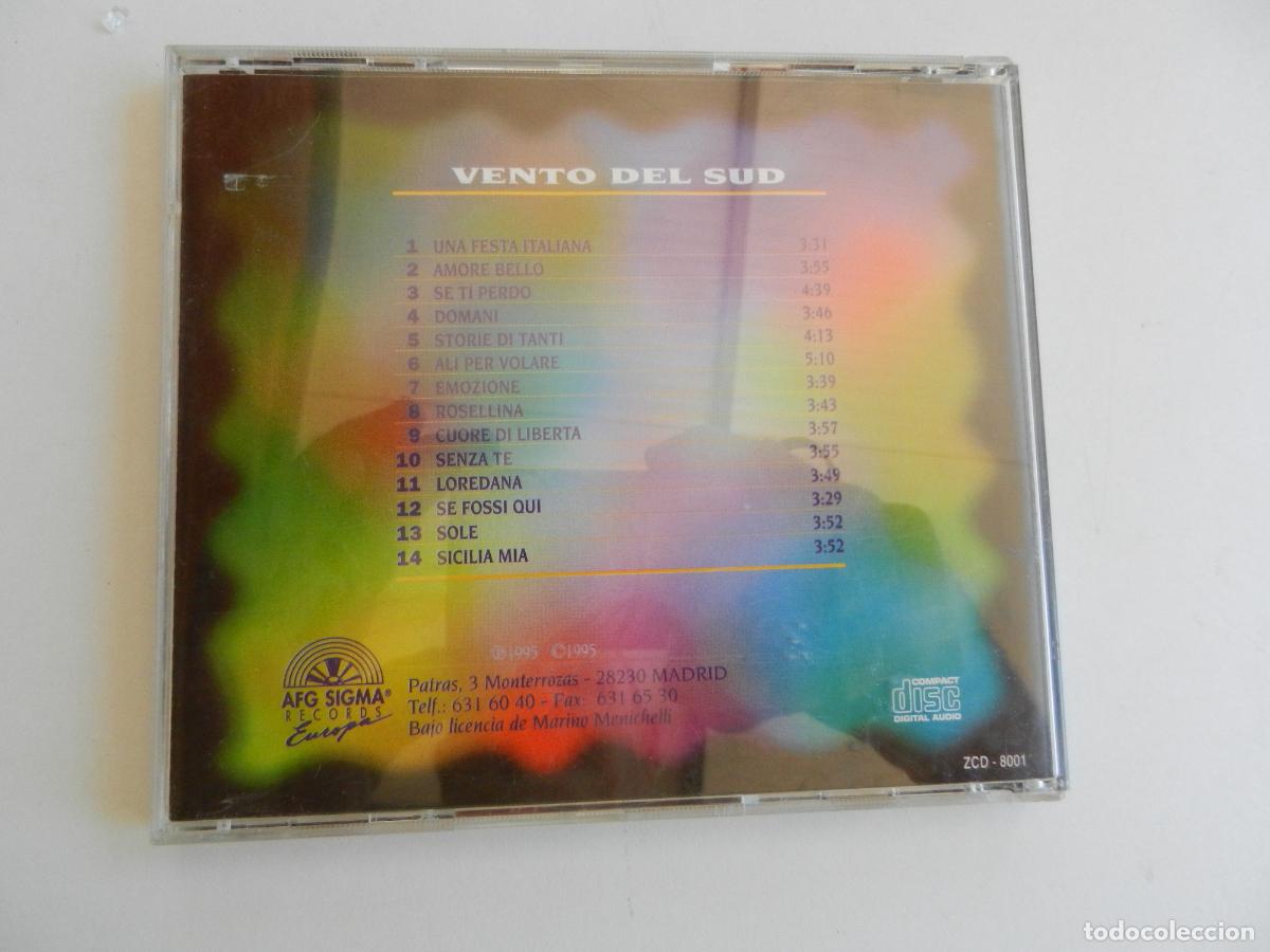 CDs de m&uacute;sica: GINO CASTELLI - VENTO DEL SUD - CD - 14 TEMAS -1995 - Foto 3