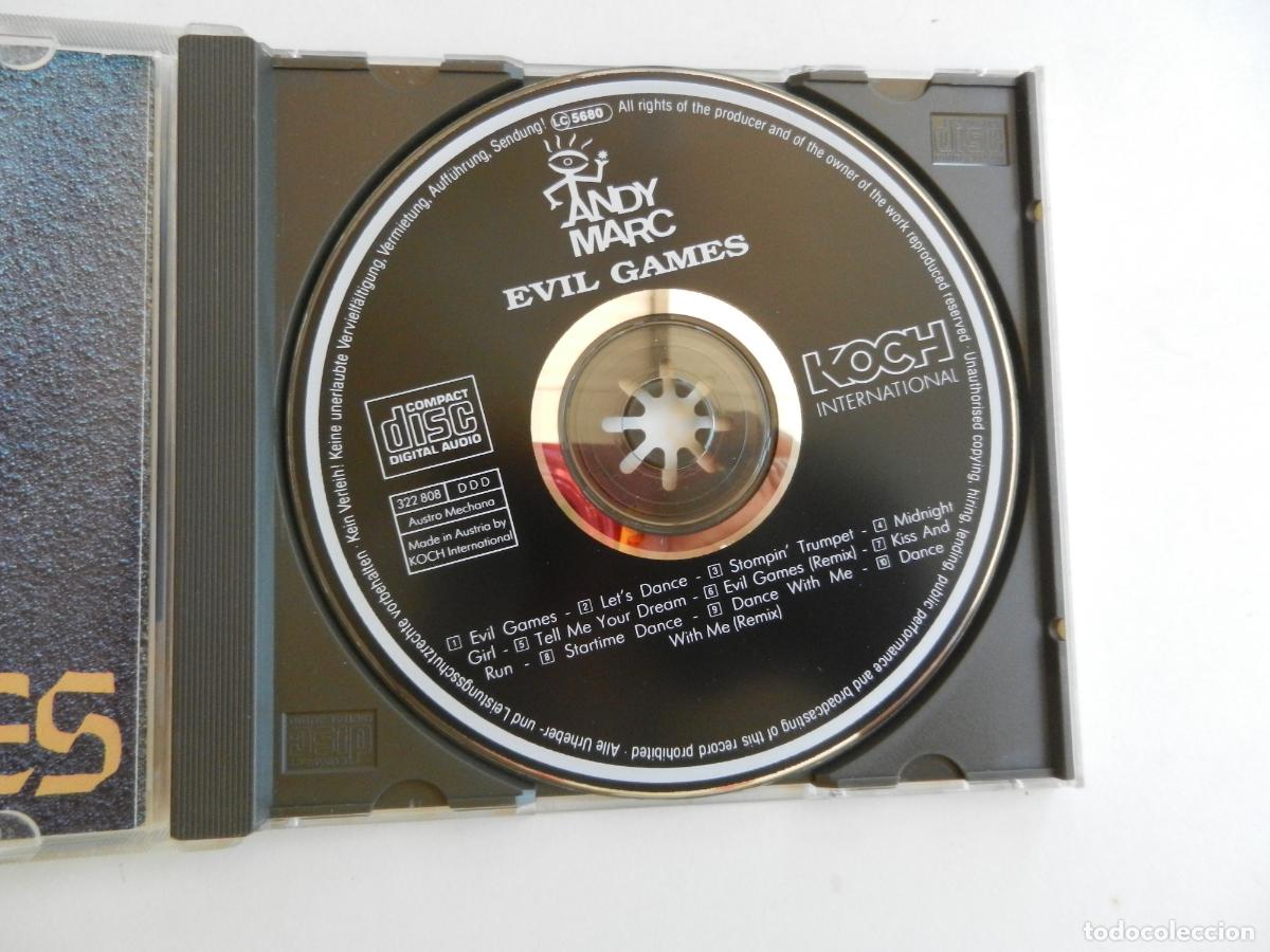 CDs de m&uacute;sica: ANDY MARC - EVIL GAMES - CD 1992 - Foto 2