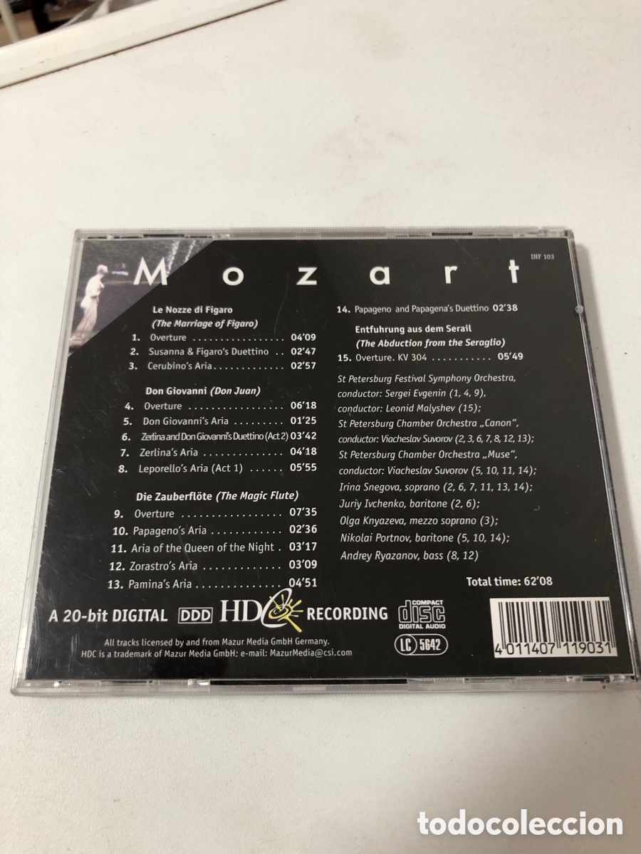 CDs de m&uacute;sica: Mozart Operatic Masterpieces Cd - Foto 3