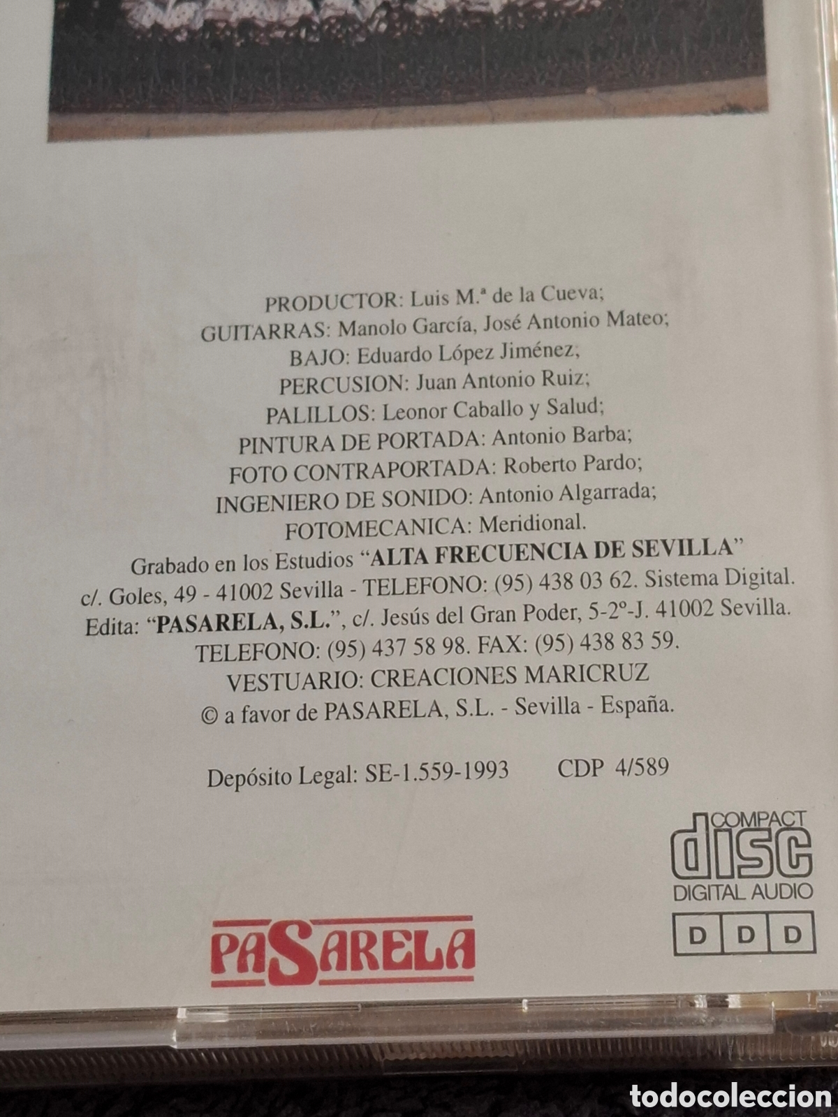 CDs de m&uacute;sica: CD51. Raya Real - Pancal&aacute;, Pasarela 1993. - Foto 7