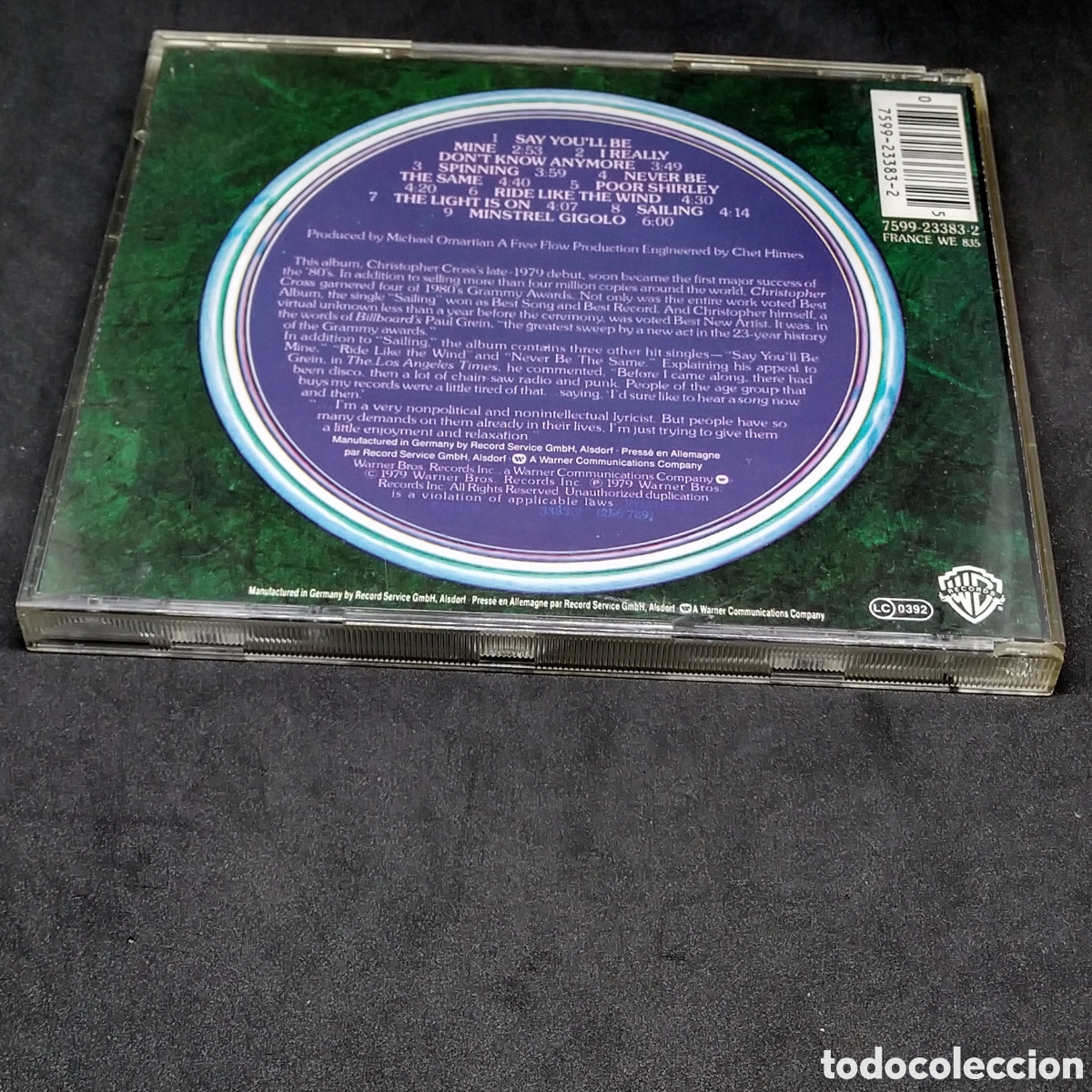 CDs de m&uacute;sica: CHRISTOPHER CROSS - CHRISTOPHER CROSS - CD - 1979 - DISCO VERIFICADO - Foto 2