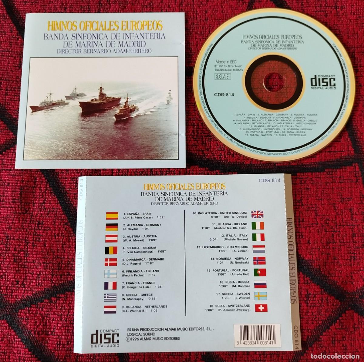 CDs de M&uacute;sica: BANDA SINFONICA DE INFANTERIA DE MARINA DE MADRID *Himnos Oficiales Europeos* CD 1996