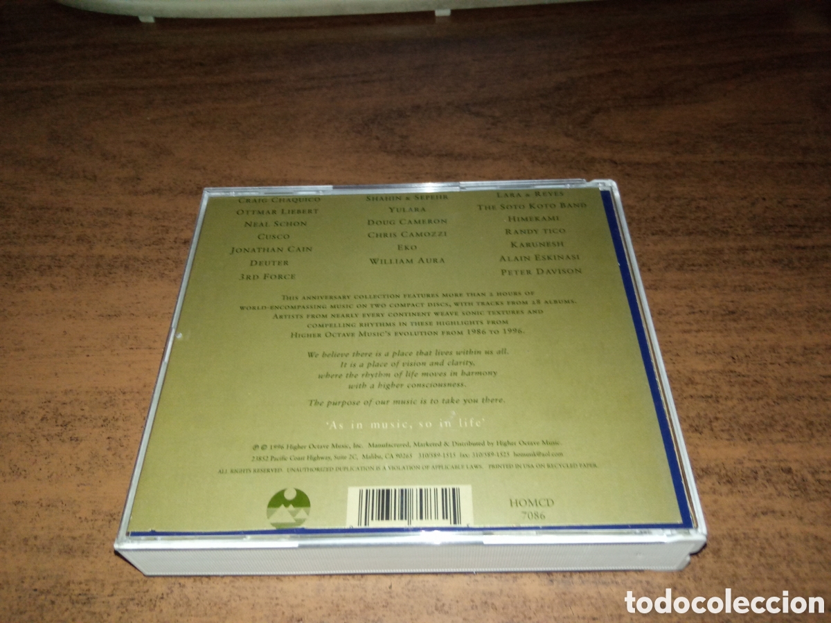CDs de m&uacute;sica: Various &ndash; Evolution: 1986-1996 (2CD * 1996) Higher Octave Music - Foto 2