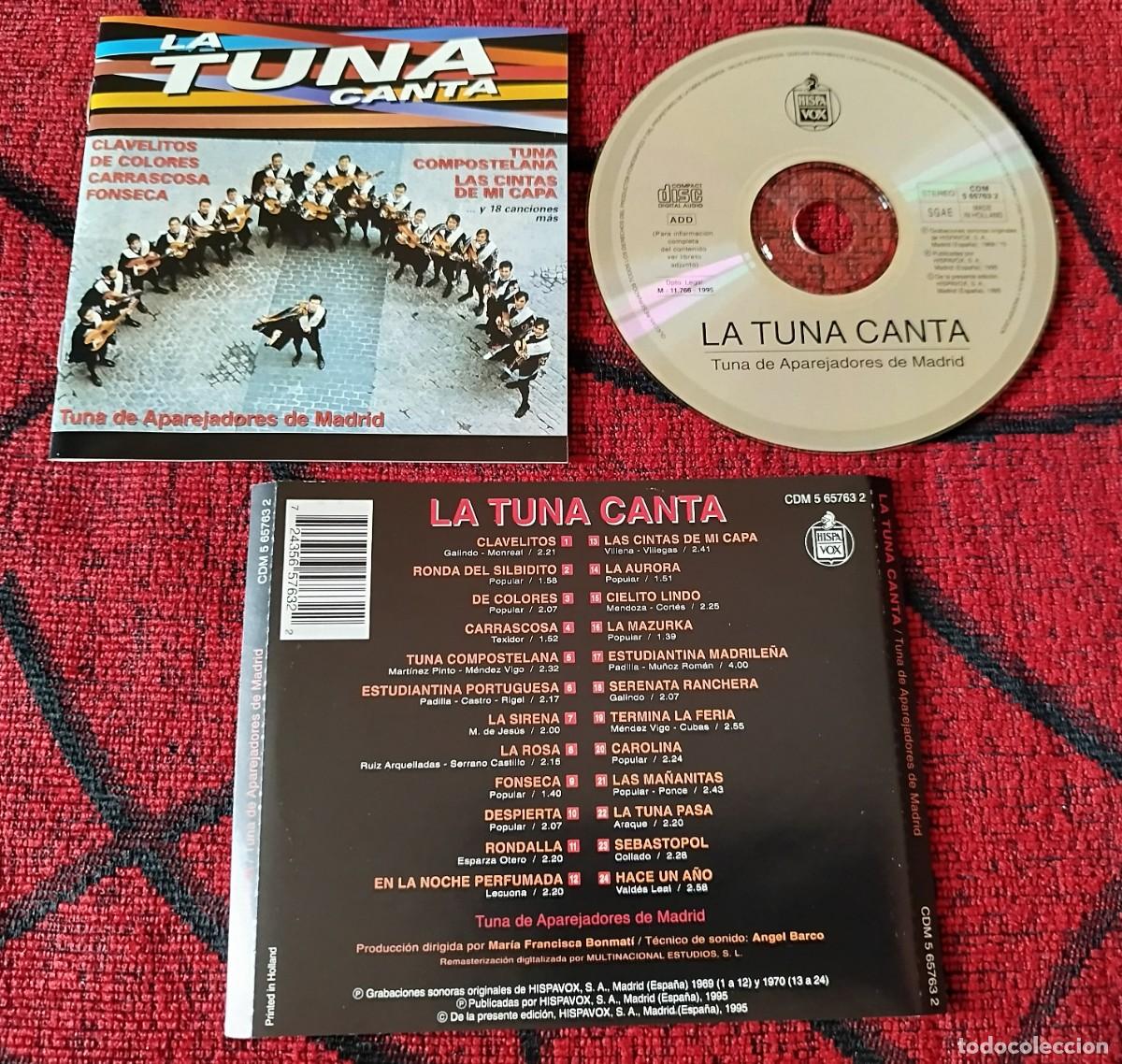 CDs de m&uacute;sica: TUNA DE APAREJADORES DE MADRID ** La Tuna Canta ** CD 1995