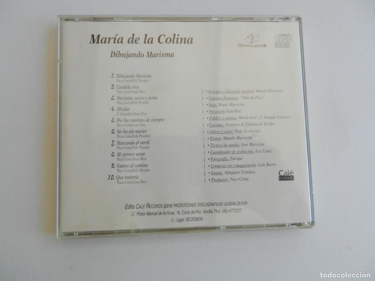 CDs de m&uacute;sica: MARIA DE LA COLINA - DIBUJANDO MARISMA - CD 1994 - Foto 3