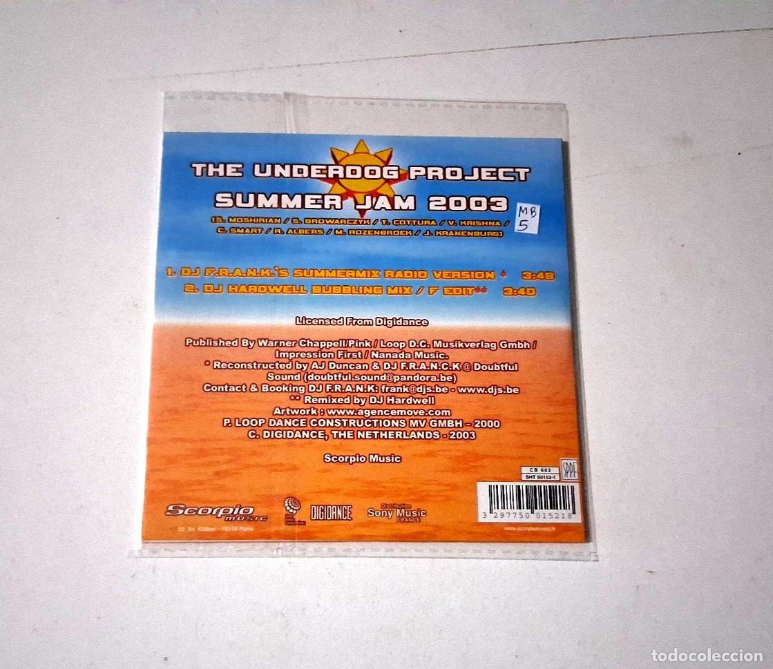 CDs de m&uacute;sica: THE UNDERDOG PROJECT &rdquo;SUMMER JAM 2003&rdquo; CD SINGLE 2 TRACKS - Foto 2
