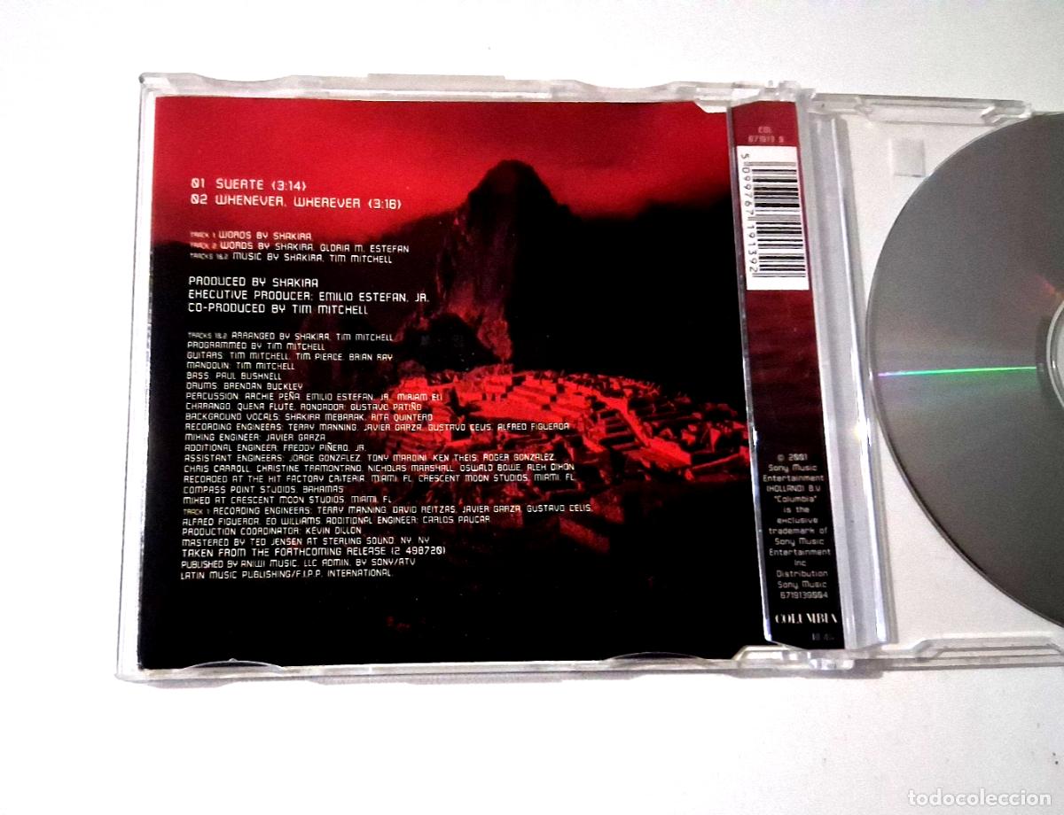 CDs de m&uacute;sica: SHAKIRA &rdquo;SUERTE&rdquo; CD SINGLE 2 TRACKS - Foto 2