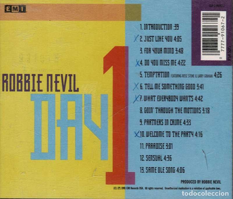CDs de m&uacute;sica: Robbie Nevil - Day 1. CD - Foto 2