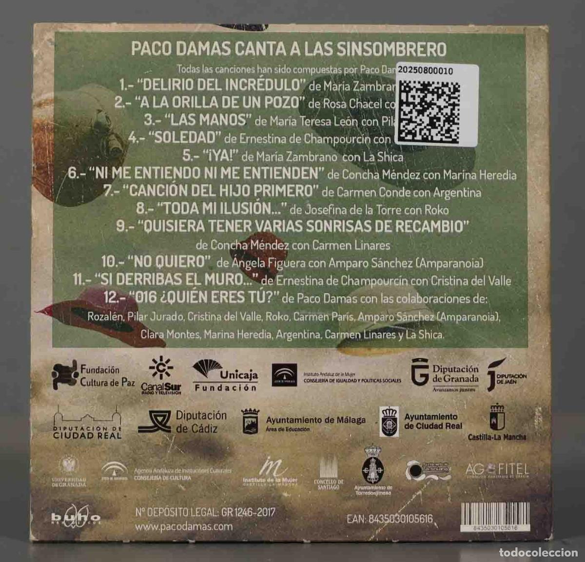 CDs de m&uacute;sica: CD. PACO DAMAS: LAS SIN SOMBRERO - Foto 2