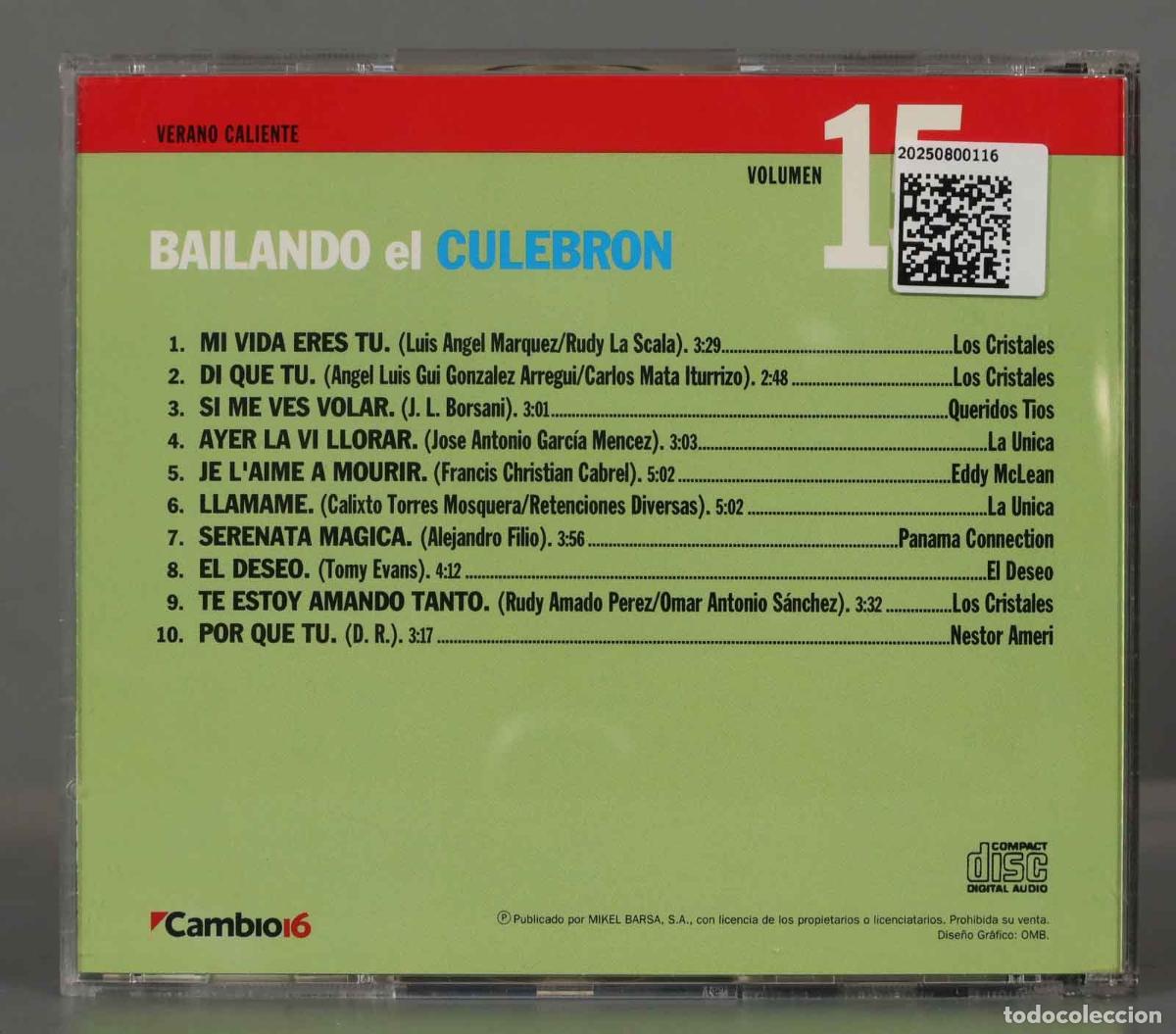 CDs de m&uacute;sica: CD. Various &ndash; Bailando El Culebr&oacute;n. Verano Caliente - Foto 2