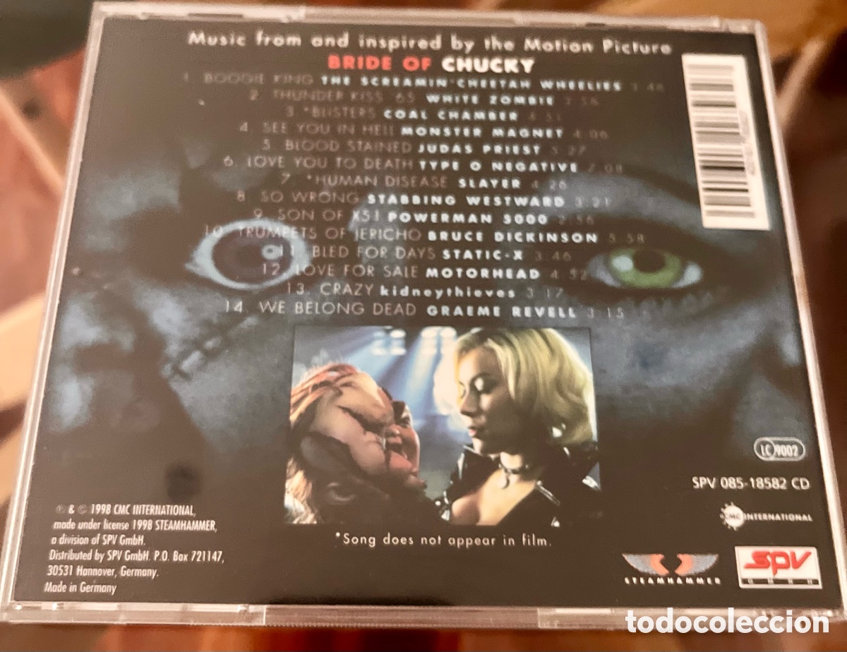 CDs de m&uacute;sica: BRIDGE OF CHUCKY - BSO - Foto 2