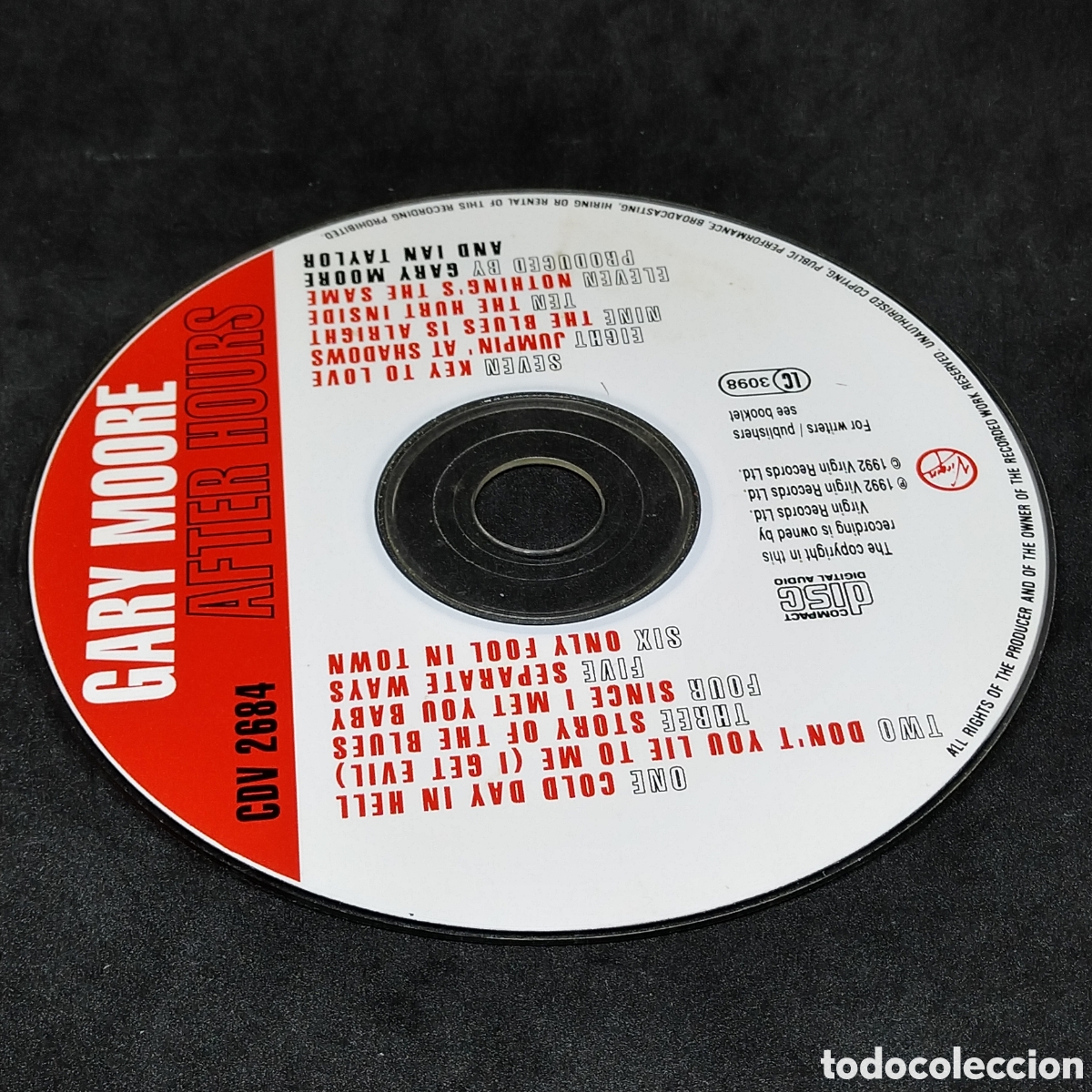 CDs de m&uacute;sica: GARY MOORE - AFTER HOURS - 1992 - CD - DISCO VERIFICADO - Foto 6