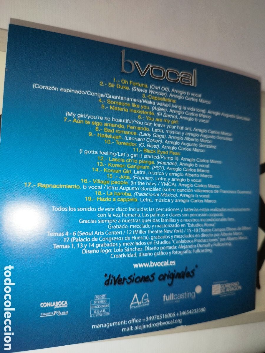 CDs de m&uacute;sica: CD + LIBRITO bvocal DIVERSIONES ORIGINALES. 2013 - Foto 5