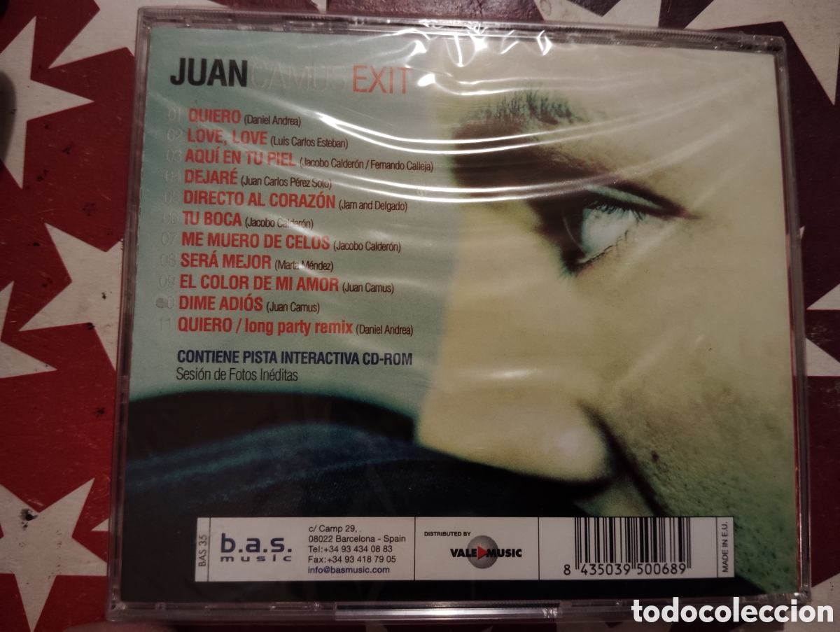 CDs de m&uacute;sica: JUAN CAMUS - EXIT , 2003 ESPA&Ntilde;A / CD NUEVO Y PRECINTADO. - Foto 2