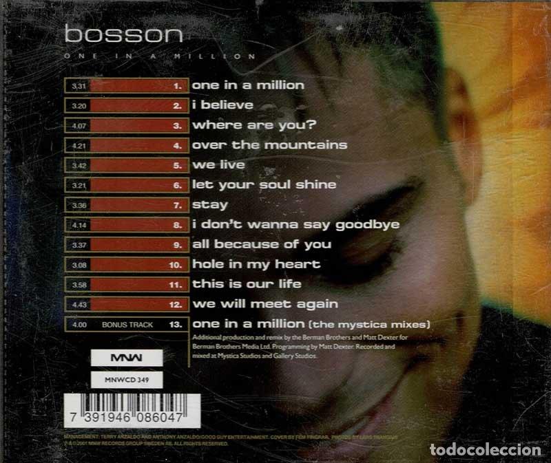 CDs de m&uacute;sica: Bosson - One In A Million. CD - Foto 2