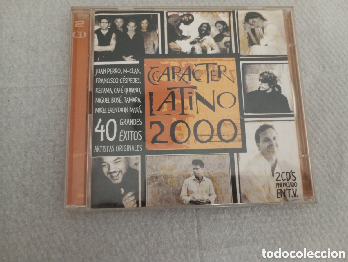 CDs de m&uacute;sica: Doble CD car&aacute;cter latino 2000 40 grandes exitos - Foto 1