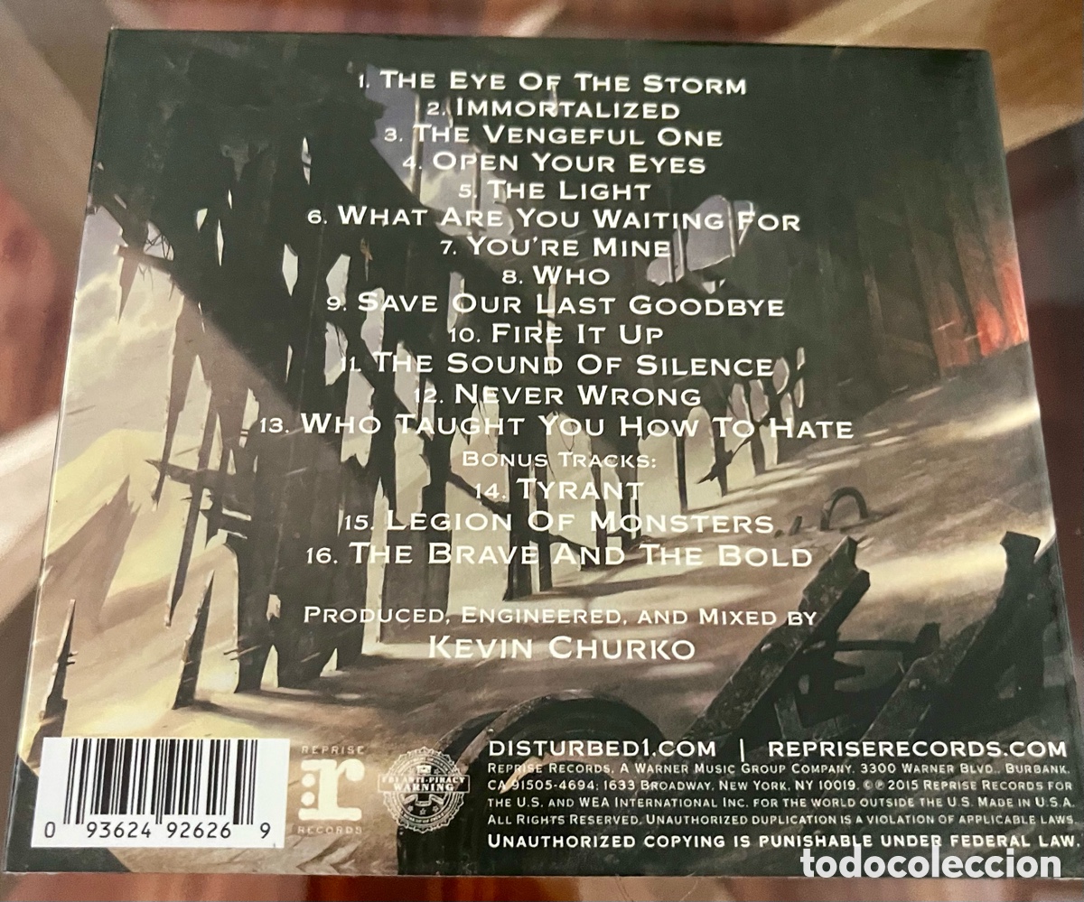 CDs de m&uacute;sica: DISTURBED- INMORTALIZED - - Foto 3