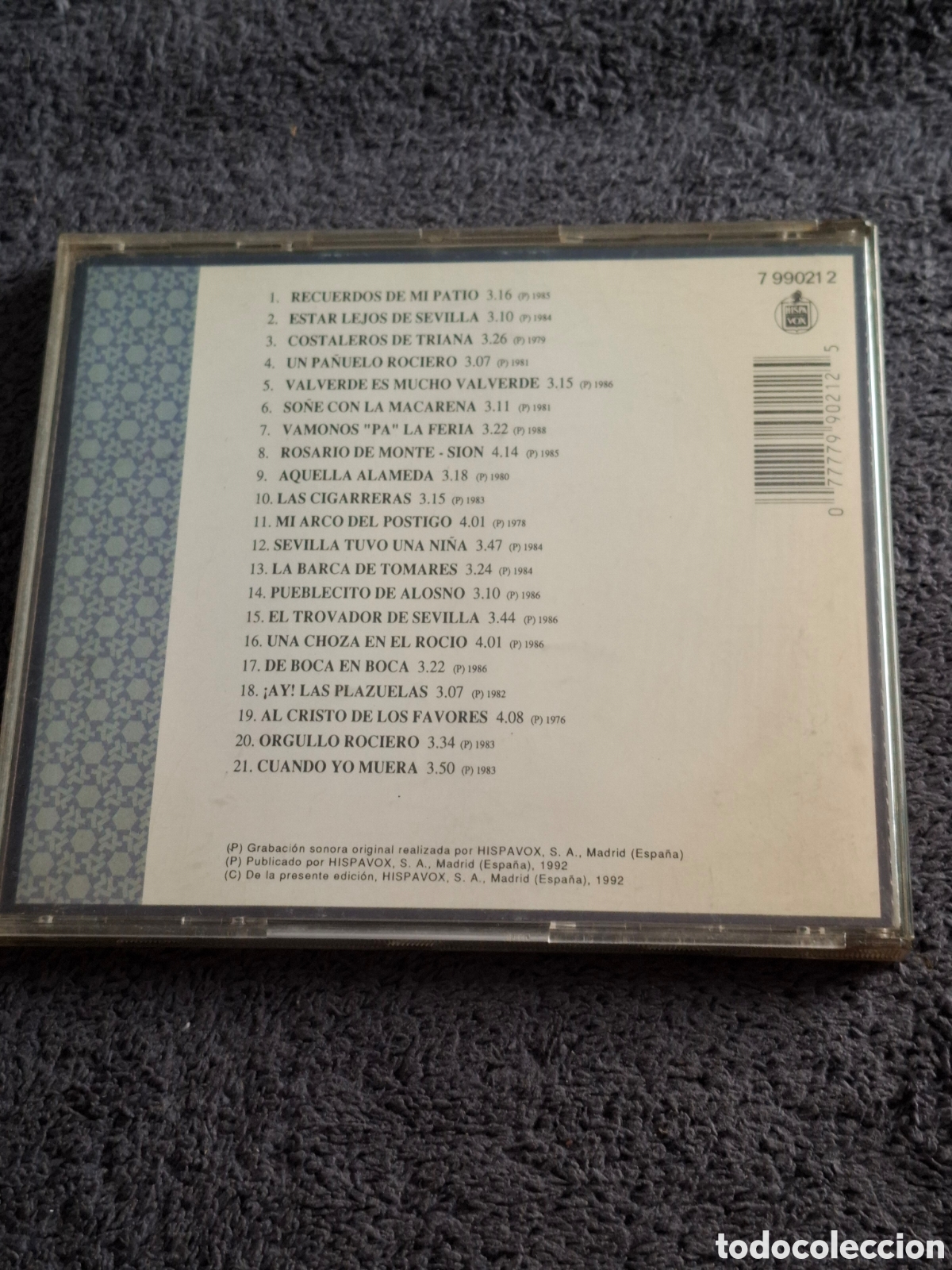 CDs de m&uacute;sica: CD55. A Mi Tierra El Pali, Hispavox 1992. - Foto 5