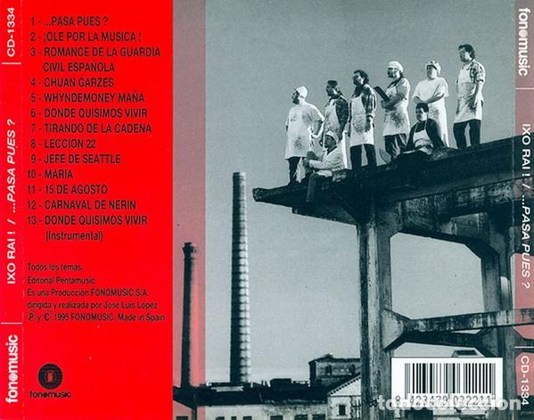 CDs de m&uacute;sica: Ixo Rai! &ndash; ...Pasa Pues? - CD - Foto 2