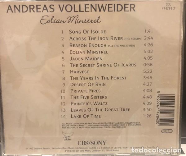 CDs de m&uacute;sica: Andreas Vollenweider &ndash; Eolian Minstrel - Foto 2