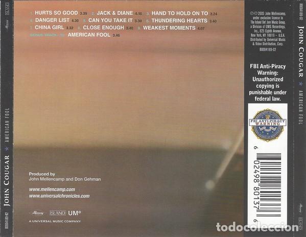CDs de m&uacute;sica: John Cougar &ndash; American Fool - Foto 2