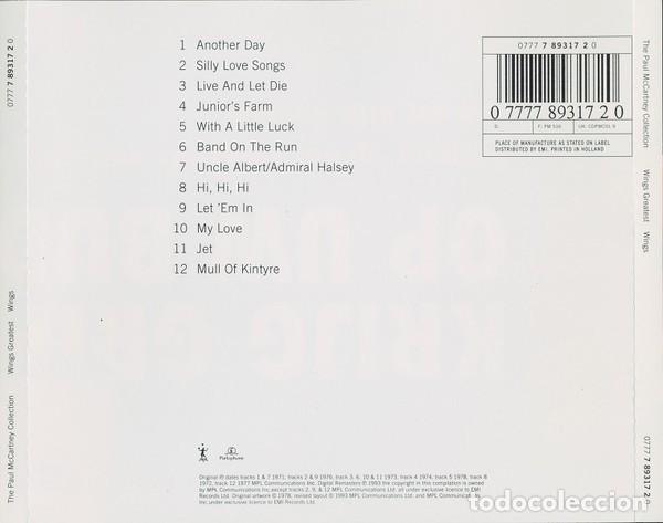 CDs de m&uacute;sica: Wings &ndash; Wings Greatest - Foto 2