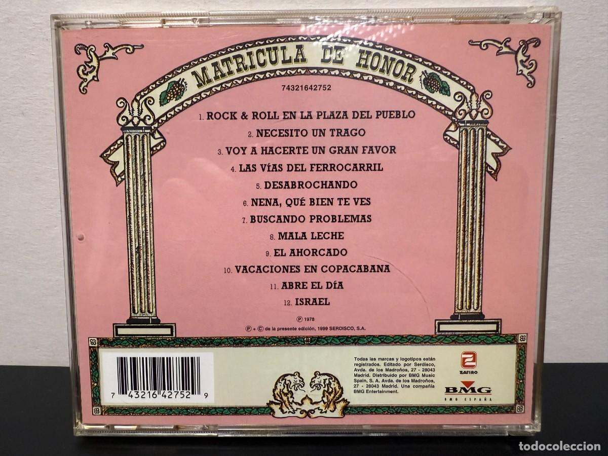 CDs de m&uacute;sica: Tequila - Matr&iacute;cula De Honor (CD) - Foto 2