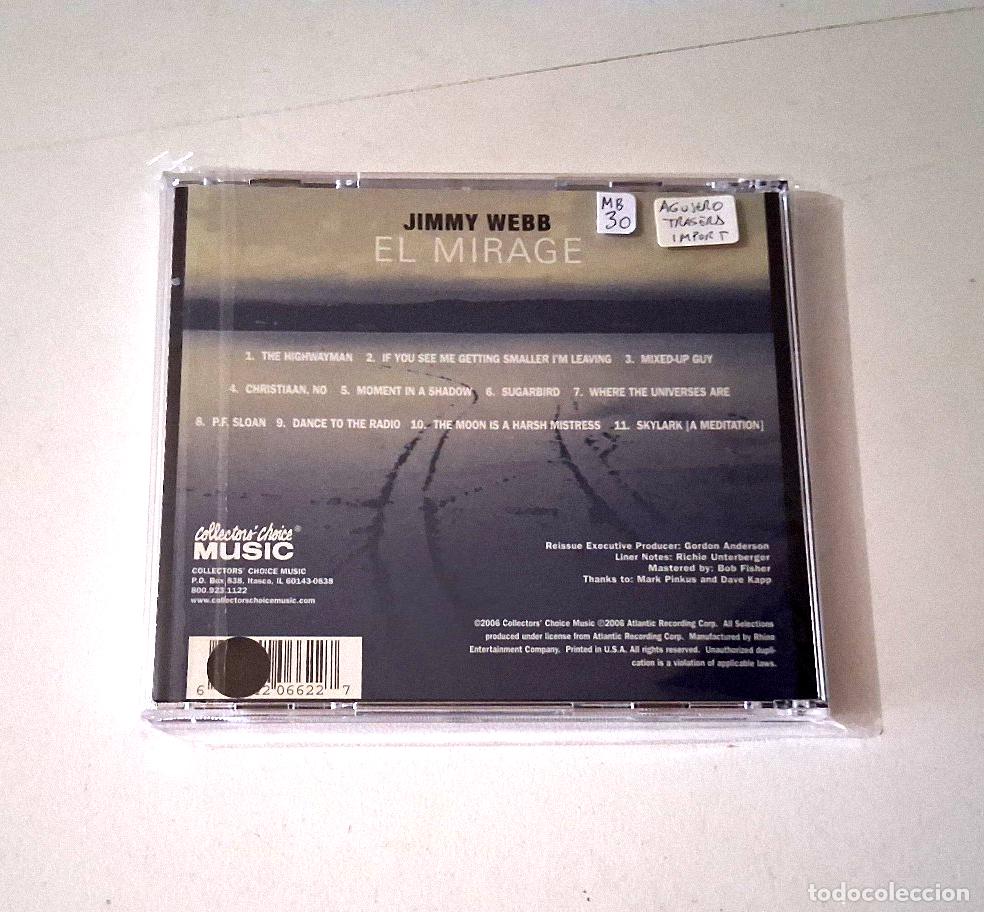 CDs de m&uacute;sica: JIMMY WEBB &rdquo;EL MIRAGE&rdquo; CD 11 TRACKS - Foto 2