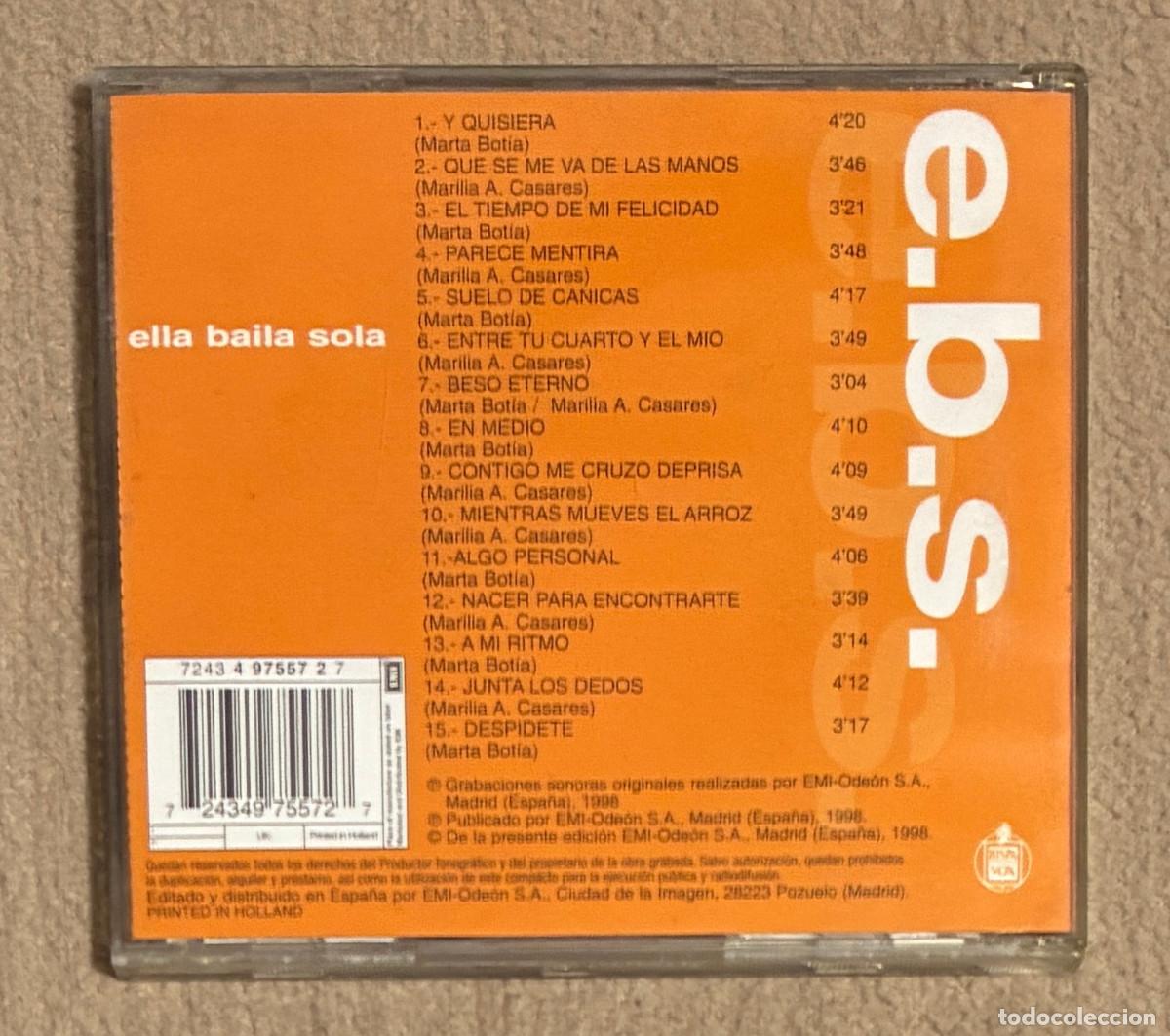 CDs de m&uacute;sica: Ella Baila Sola. E.B.S. (0742CD) - Foto 2