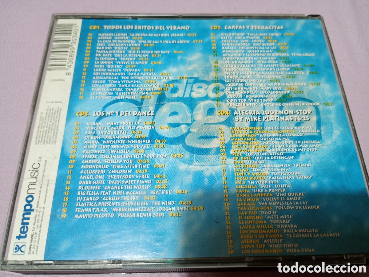 CDs de m&uacute;sica: Disco alegr&iacute;a 2002 CD 4 discos - Foto 2