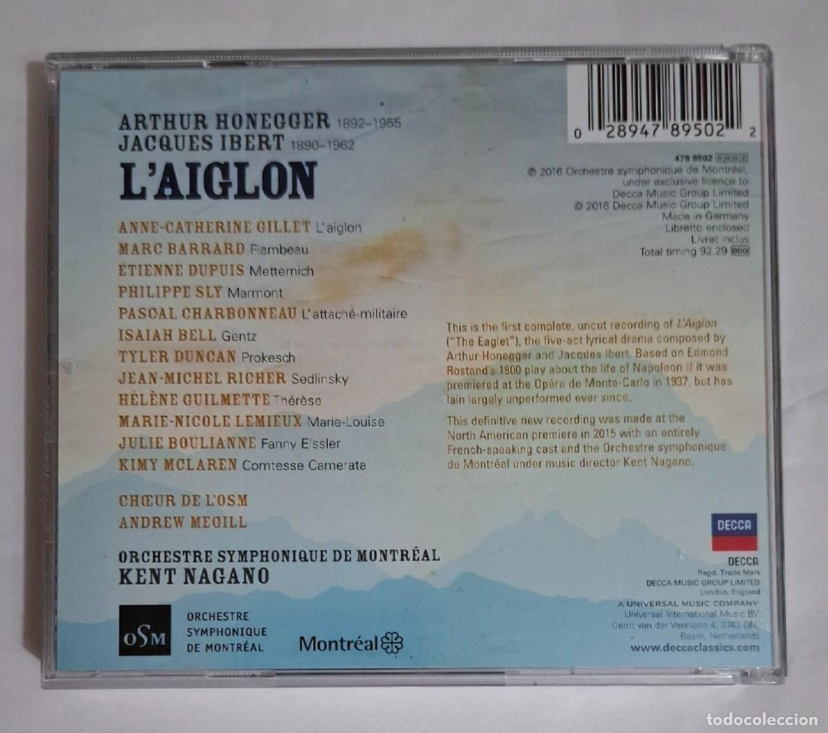 CDs de m&uacute;sica: ARTHUR HONEGGER & JACQUES IBERT: LAIGLON - Foto 2
