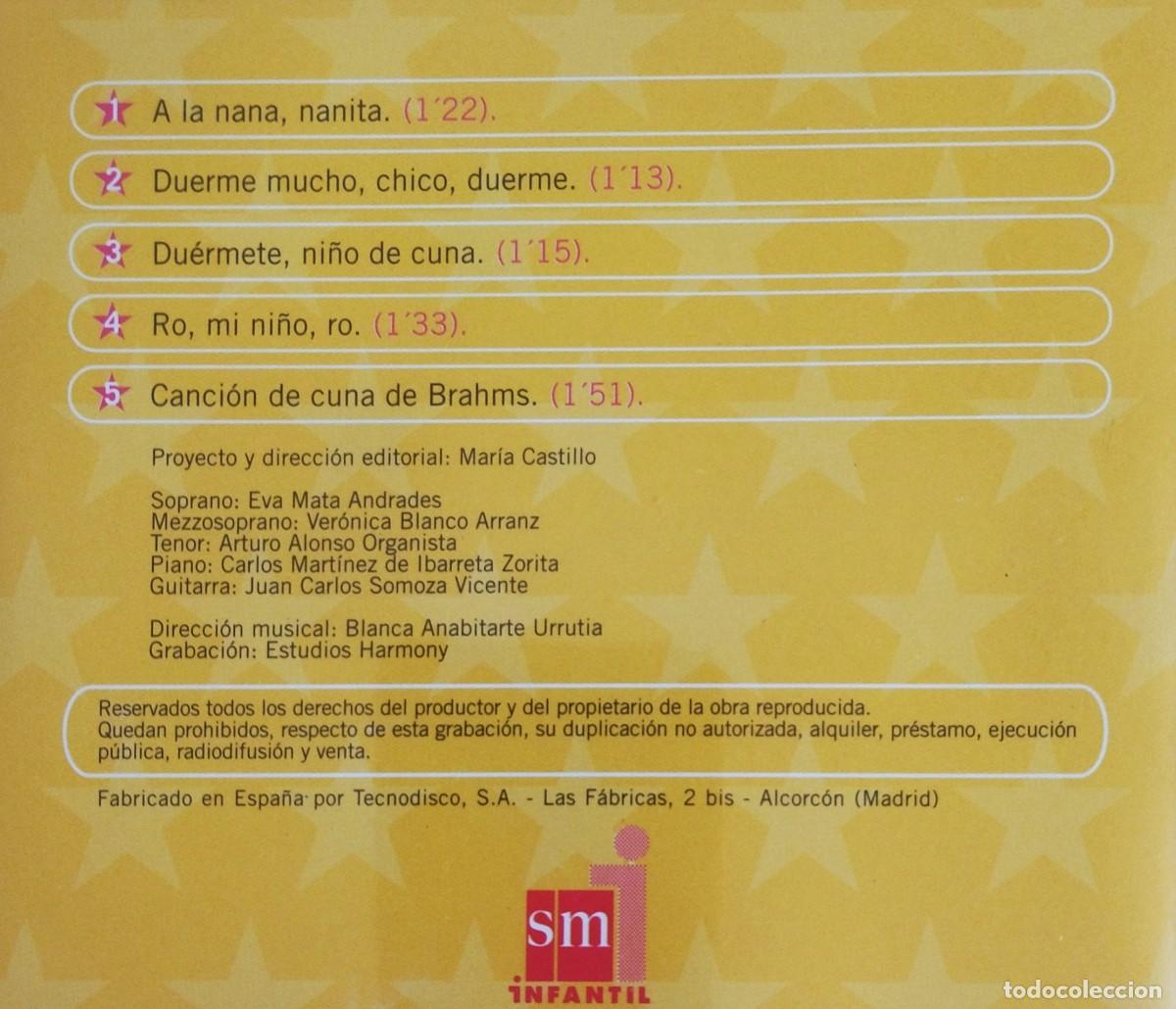 CDs de m&uacute;sica: CD CANCIONES DE CUNA - SM. - Foto 3